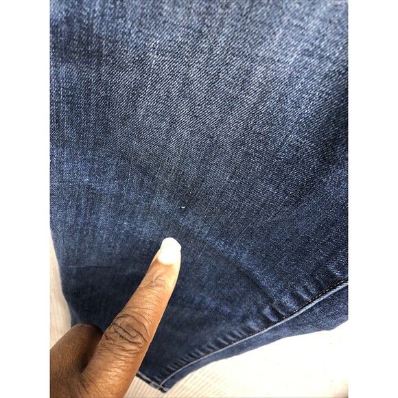 Madewell Denim Jeans Size 35T 10"High Rise Skinny Dark Distressed - Picture 6 of 16